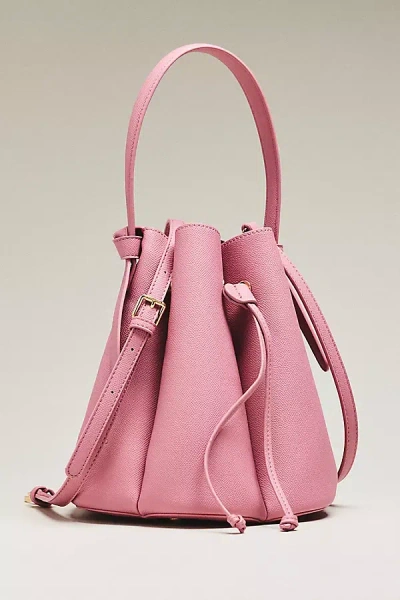 Melie Bianco Laguna Cinched Vegan Leather Bucket Bag In Pink