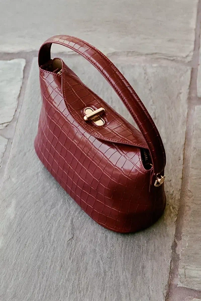 Melie Bianco Lana Croc Crossbody Bag In Red