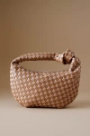 Melie Bianco Larissa Woven Faux-leather Shoulder Bag In Beige