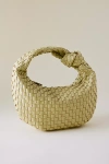 Melie Bianco Larissa Woven Faux-leather Shoulder Bag In Green