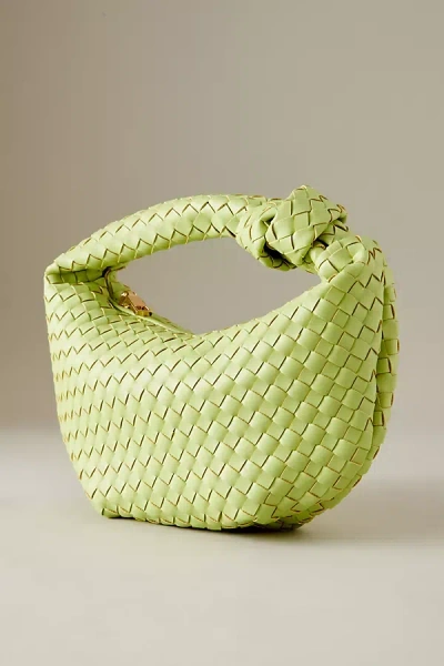 Melie Bianco Larissa Woven Faux-leather Shoulder Bag In Neutral
