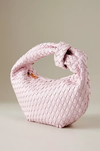 Melie Bianco Larissa Woven Faux-leather Shoulder Bag In Pink