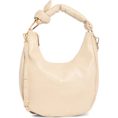 Melie Bianco Lilie Knotted Handle Shoulder Bag In Neutral