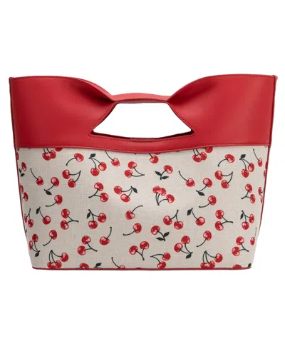 Melie Bianco Melie Biano Jillian Large Tote Handbag In Red Cherry