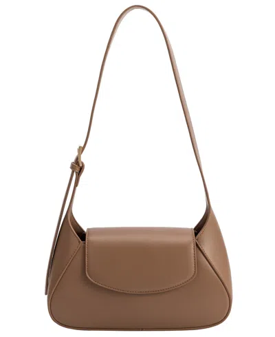 Melie Bianco Melody Small Shoulder Handbag In Mocha