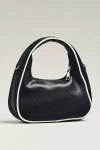 Melie Bianco Piped Mini Shoulder Bag In Black