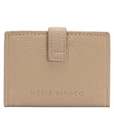 Melie Bianco Pria Leather Bifold Wallet In Taupe