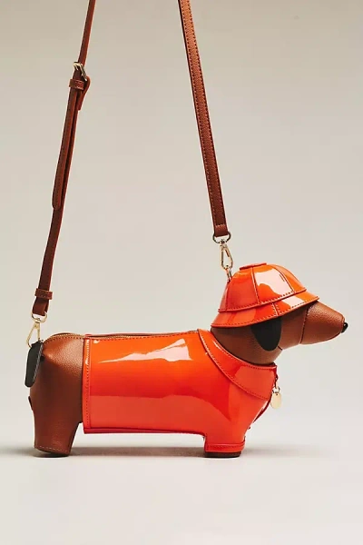 Melie Bianco Rain Dog Satchel Bag In Orange