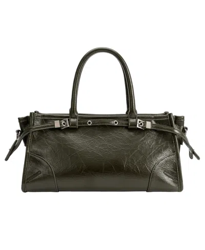 Melie Bianco Rhonda Medium Top Handle Satchel Handbag In Olive