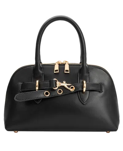 Melie Bianco Rue Medium Top Handle Satchel Handbag In Black