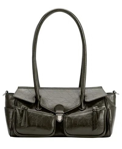 Melie Bianco Ruthie Large Shoulder Handbag In Olive