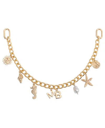 Melie Bianco Seaside Chain Bag Charm In Gold-seaside