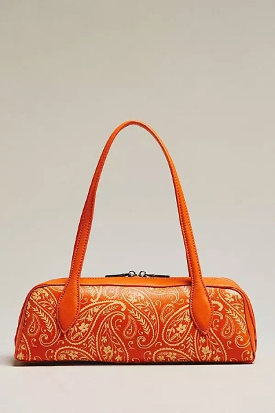 Melie Bianco Serafina East West Shoulder Bag In Orange