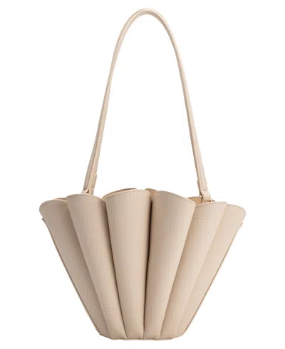 Melie Bianco Shellie Medium Shoulder Handbag In Bone