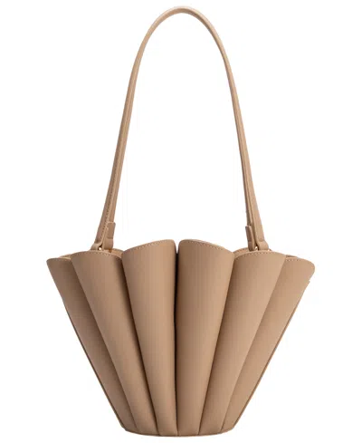 Melie Bianco Shellie Medium Shoulder Handbag In Nude