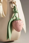 Melie Bianco Strawberry Bag Charm In Pink