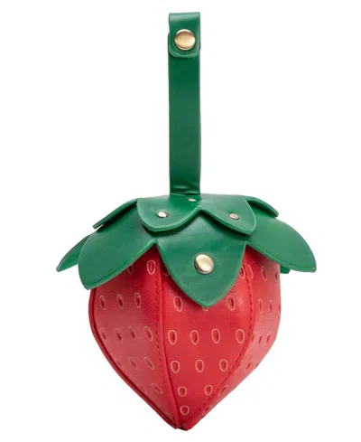 Melie Bianco Strawberry Mini Wristlet In Red