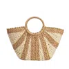 Melie Bianco Suzie Natural Large Straw Tote In White