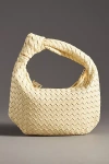 Melie Bianco Larissa Woven Faux-leather Shoulder Bag In Black