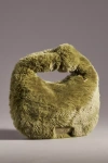 Melie Bianco The Brigitte Satchel By : Mini Faux-fur Edition In Green