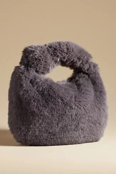 Melie Bianco The Brigitte Satchel By : Mini Faux-fur Edition In Blue