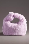 Melie Bianco The Brigitte Satchel By : Mini Faux-fur Edition In Purple