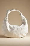 Melie Bianco The Brigitte Woven Faux-leather Satchel Bag By : Oversized Edition In White