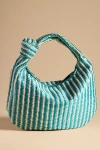 Melie Bianco The Brigitte Satchel By : Raffia Edition In Blue