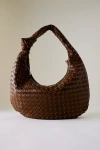 Melie Bianco The Brigitte Woven Faux-leather Satchel Bag By : Oversized Edition In Brown
