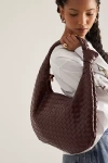 Melie Bianco The Brigitte Woven Faux-leather Satchel Bag By : Oversized Edition In Purple