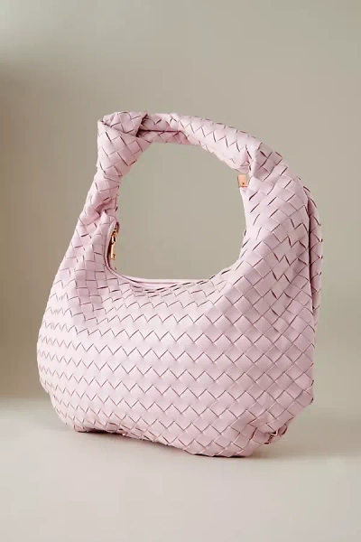 Melie Bianco The Brigitte Woven Faux-leather Shoulder Bag By : Oversized Edition In Pink