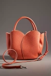 Melie Bianco Tulip Top-handle Crossbody Tote In Orange
