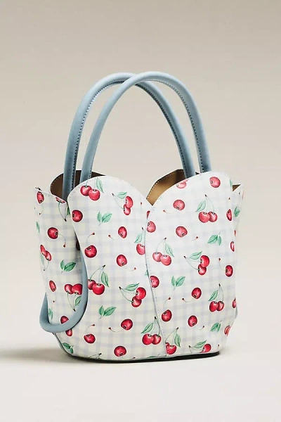 Melie Bianco Tulip Top-handle Crossbody Tote In Blue