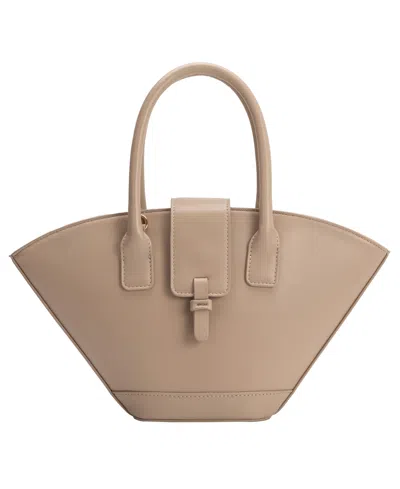 Melie Bianco Violet Large Crossbody Handbag In Nude