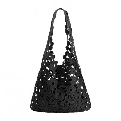 Melie Bianco Women's Aster Floral Shoulder Bag In Black