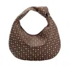 Melie Bianco Women's Brigitte Large Studded Shoulder Bag In Chocolate In Gold