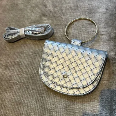 Melie Bianco Women's Felix Recycled Vegan Top Handle Bag In Silver In Pink