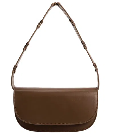 Melie Bianco Women's Inez Magnetic Snap Shoulder Bag In Chocolate