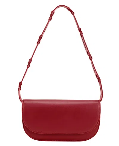Melie Bianco Women's Inez Magnetic Snap Shoulder Handbag In Red