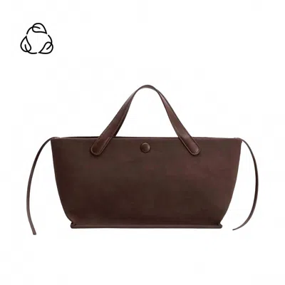 Melie Bianco Women's Jill Suede Vegan Tote Bag In Chocolate In Brown