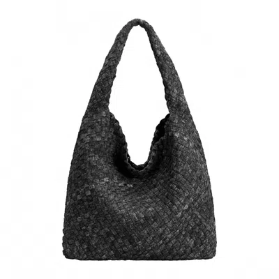Melie Bianco Women's Johanna Denim Shoulder Bag In Black Denim