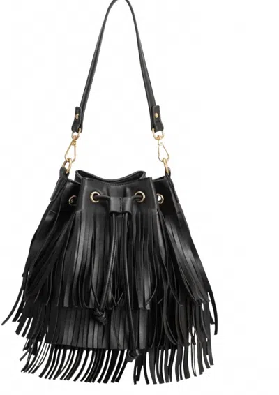 Melie Bianco Women's Julie Fringe Shoulder Bag In Black