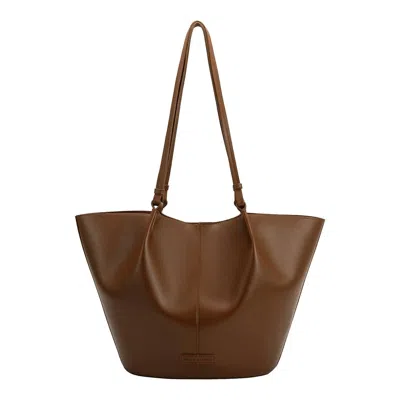 Melie Bianco Women's Lydia Recycled Vegan Shoulder Bag In Saddle In Brown