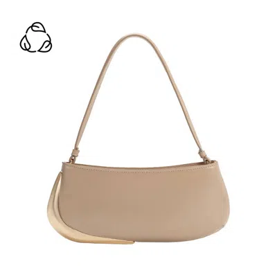 Melie Bianco Women's Sade Recycled Vegan Leather Shoulder Bag In Nude In Orange