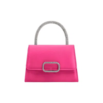 Melie Bianco Women's Sadie Satin Top Handle Bag In Fuchsia In Pink