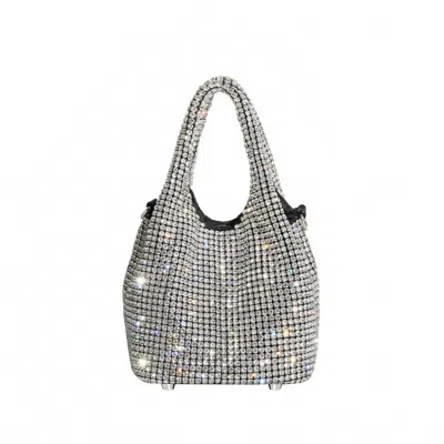 Melie Bianco Women's Thea Small Crystal Top Handle Bag In Silver