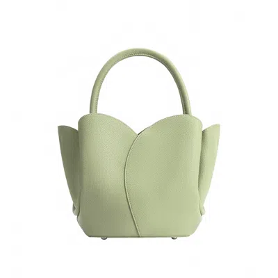 Melie Bianco Women's Tulip Leather Top Handle Bag In Sage Green