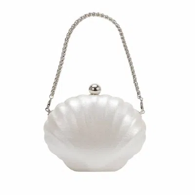 Melie Bianco Women's Venus Handbag Clutch In Pearl In White