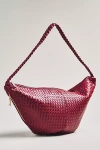 Melie Bianco Woven Crossbody Bag In Red