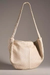 Melie Bianco Woven Crossbody Bag In White